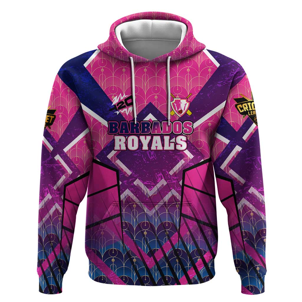 Personalised Barbados Cricket Royals Hoodie Crowned in Rhythm Style DT02