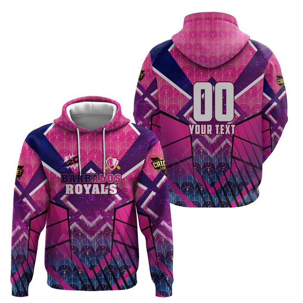 Personalised Barbados Cricket Royals Hoodie Crowned in Rhythm Style DT02