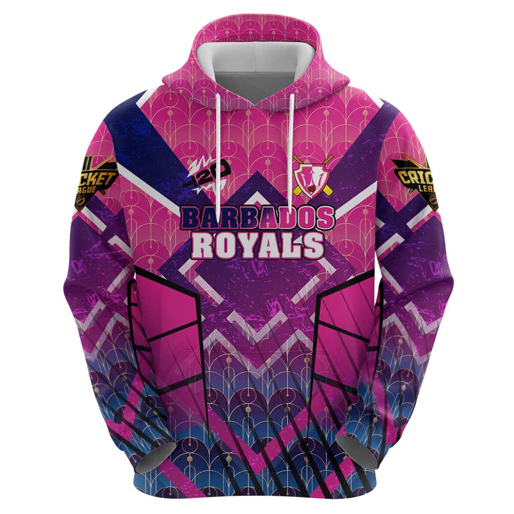 Personalised Barbados Cricket Royals Hoodie Crowned in Rhythm Style DT02