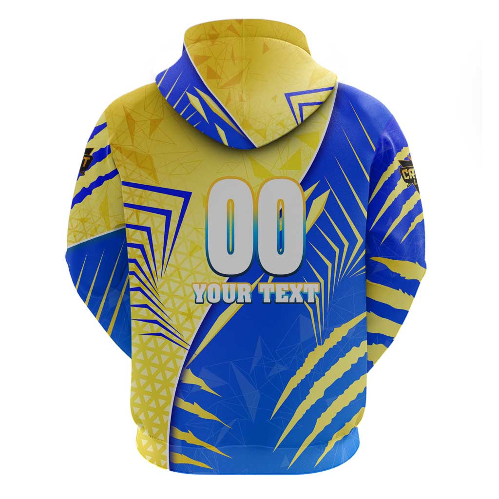 Personalised Saint Lucia Cricket Kings Hoodie Abstract Energy Style DT02