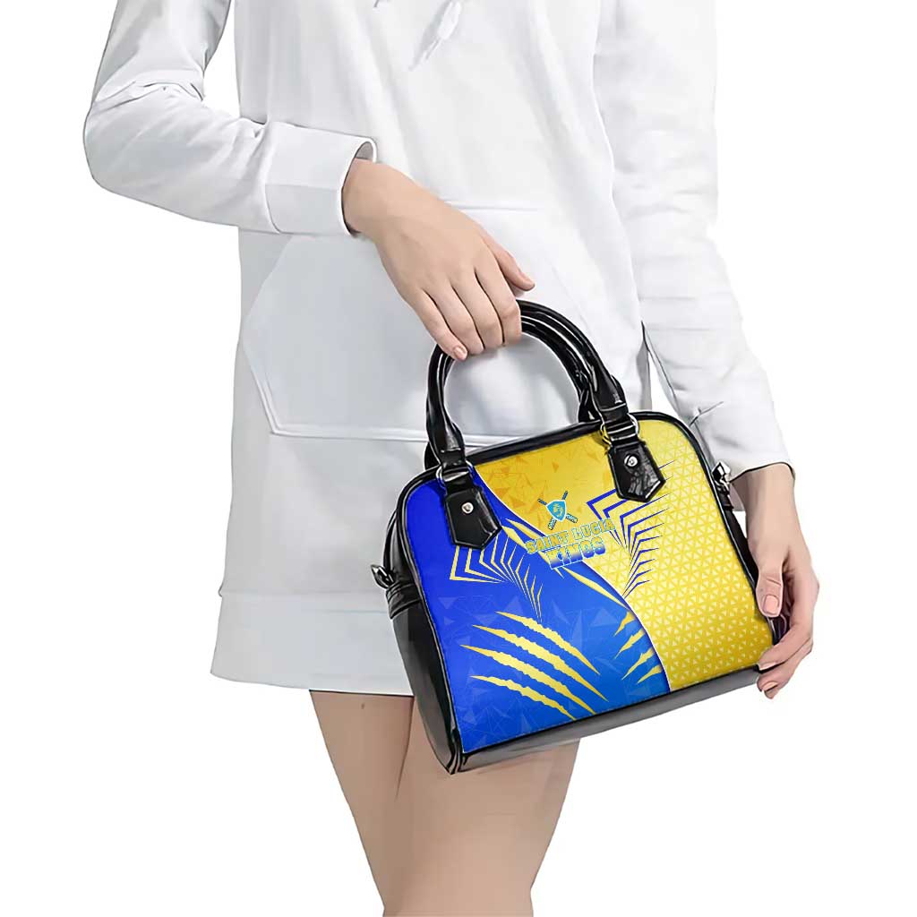 Saint Lucia Cricket Kings Shoulder Handbag Abstract Energy Style DT02