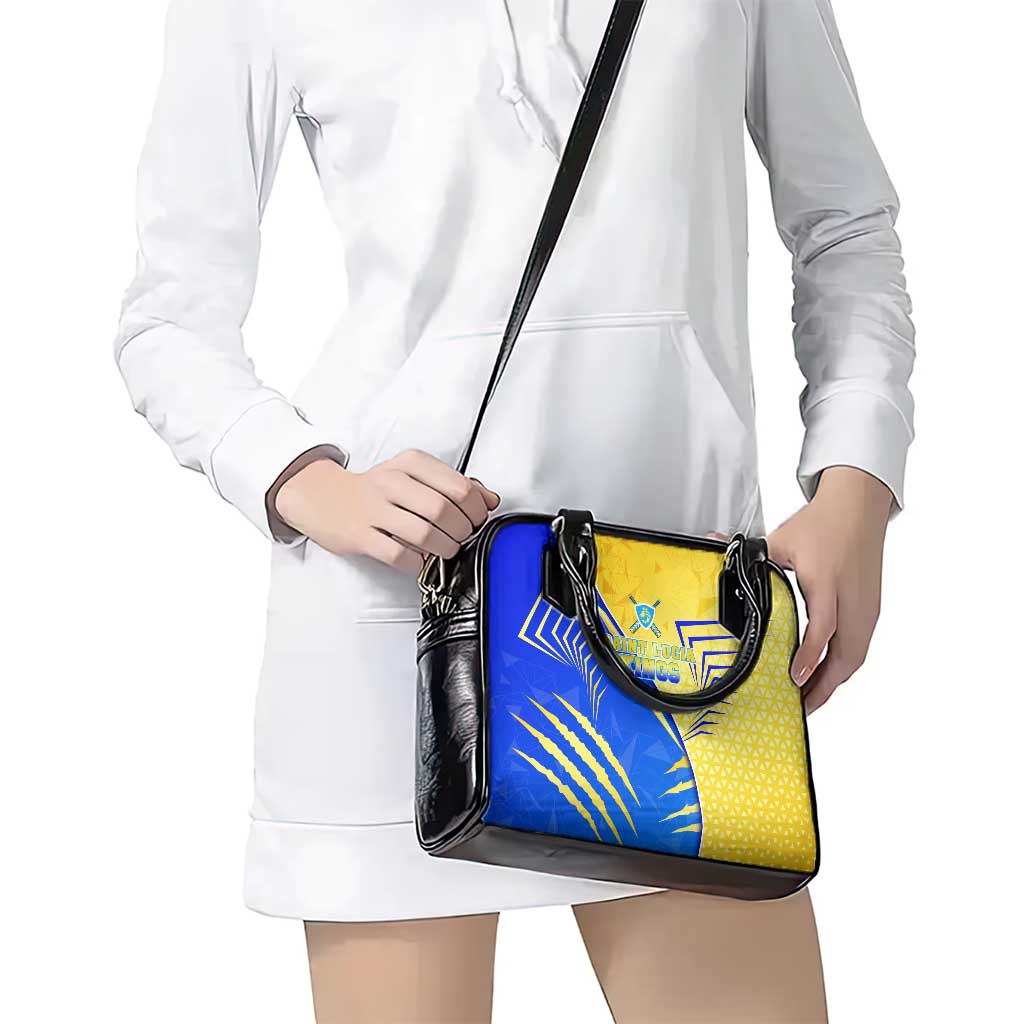 Saint Lucia Cricket Kings Shoulder Handbag Abstract Energy Style DT02