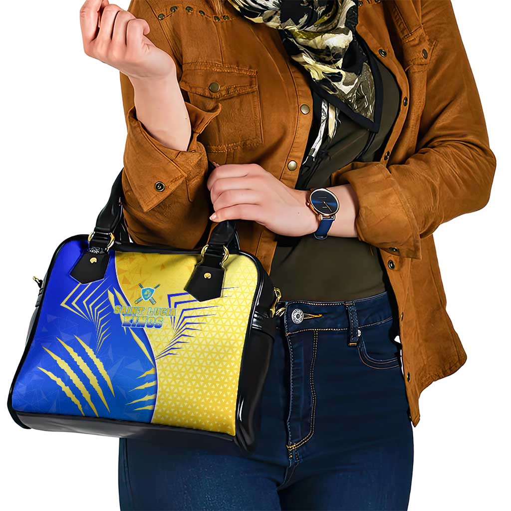 Saint Lucia Cricket Kings Shoulder Handbag Abstract Energy Style DT02
