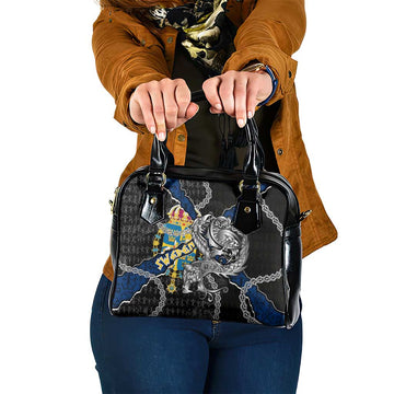 Sweden Vikings Shoulder Handbag Nordic Lion Bound in Runes and Chains DT02
