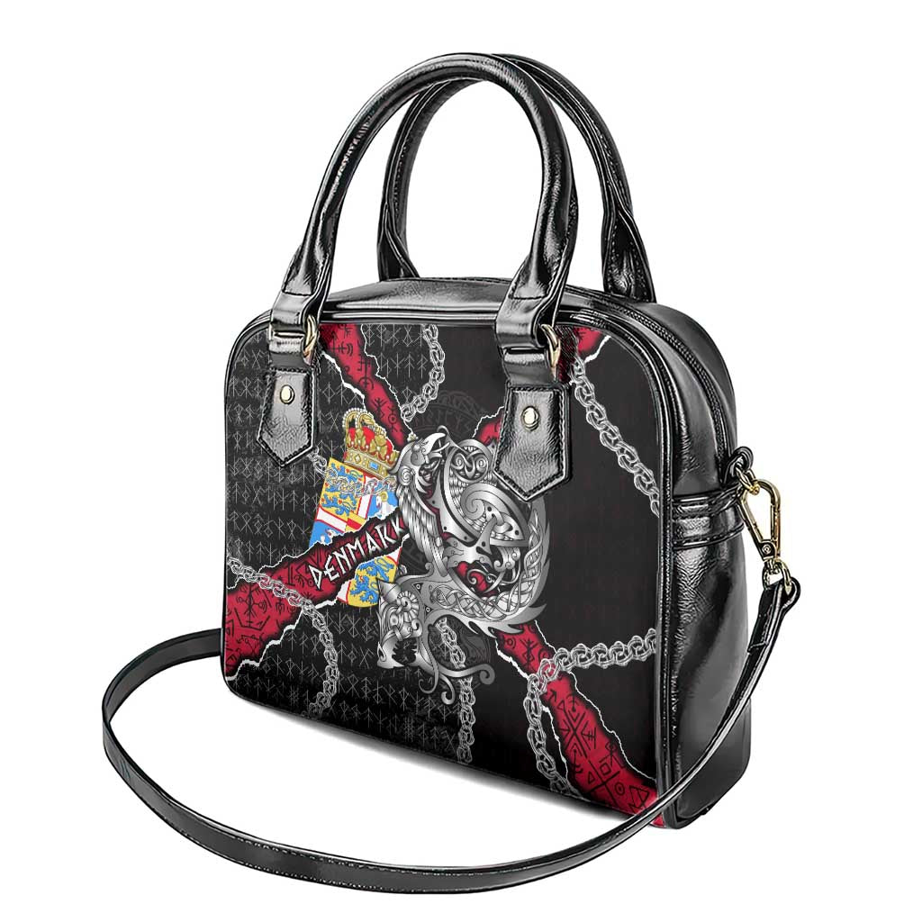 Denmark Vikings Shoulder Handbag Nordic Lion Bound in Runes and Chains DT02