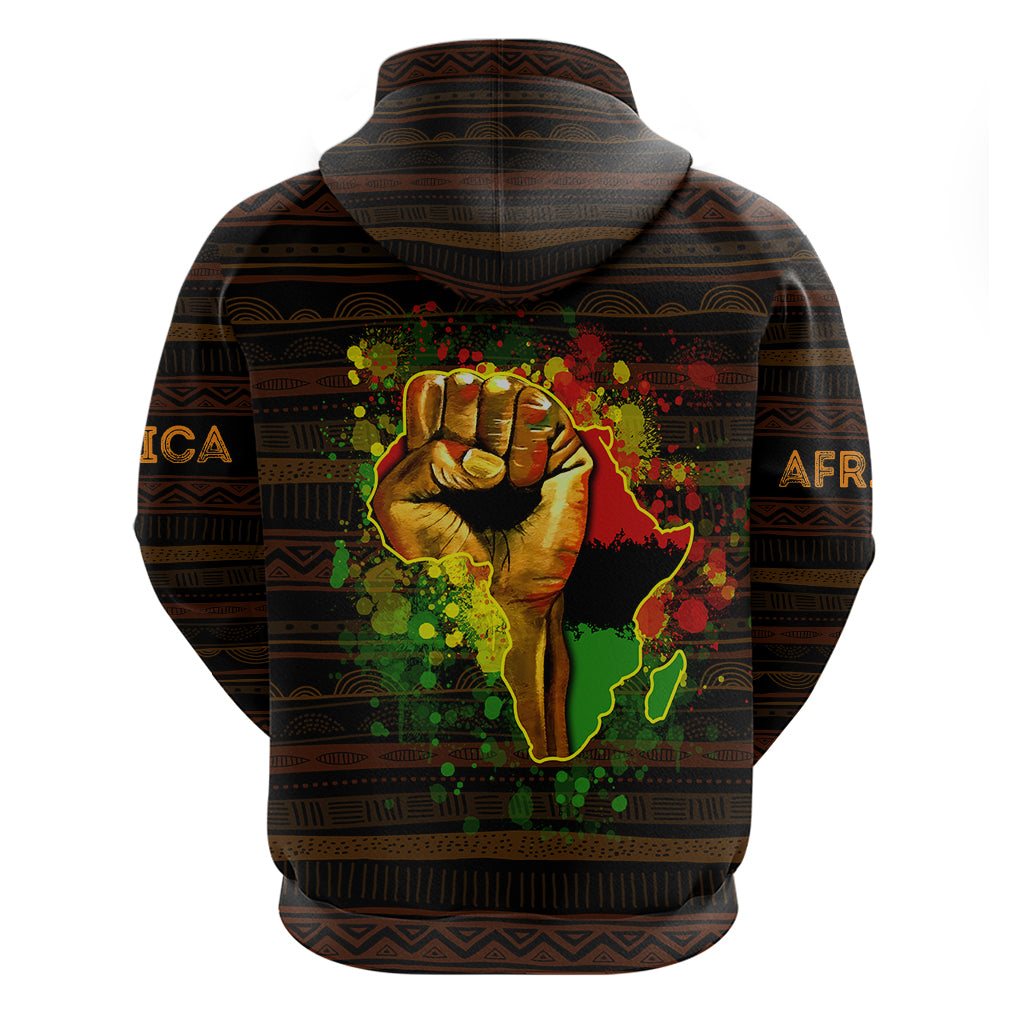 Black Power Hoodie Africa Map DT02