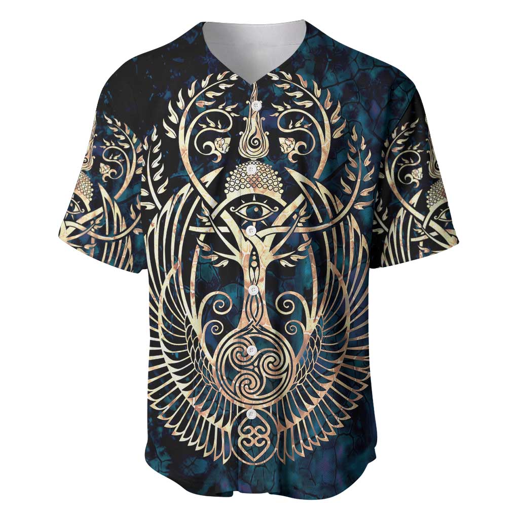 Adinkra Symbols Baseball Jersey Tree of Life DT02