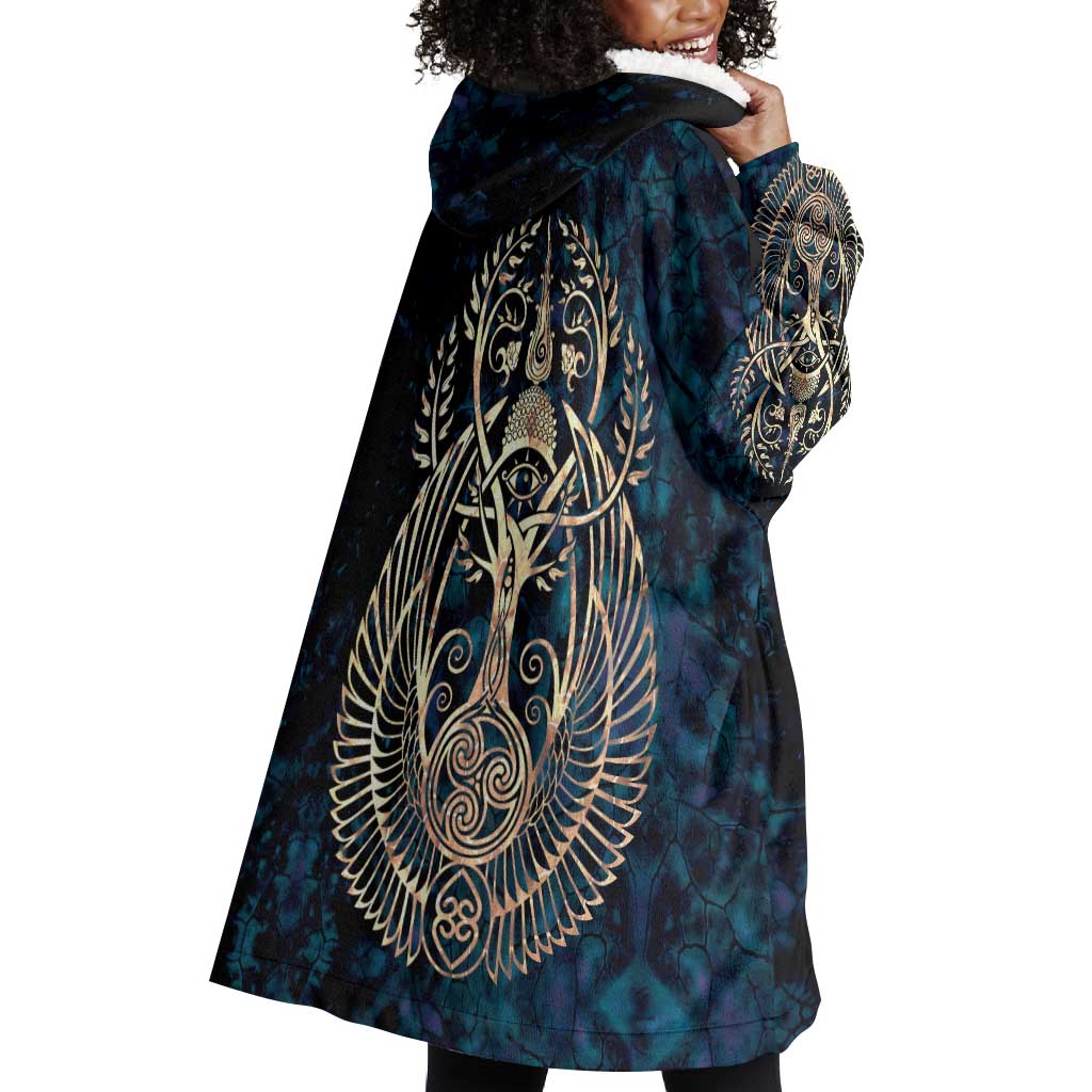 Adinkra Symbols Wearable Blanket Hoodie Tree of Life DT02