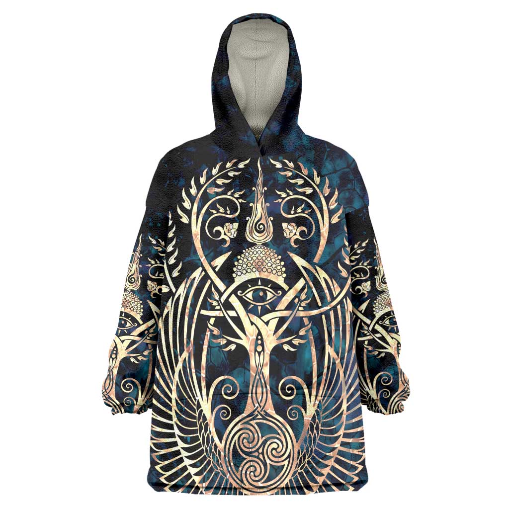 Adinkra Symbols Wearable Blanket Hoodie Tree of Life DT02