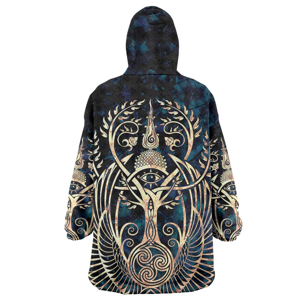 Adinkra Symbols Wearable Blanket Hoodie Tree of Life DT02