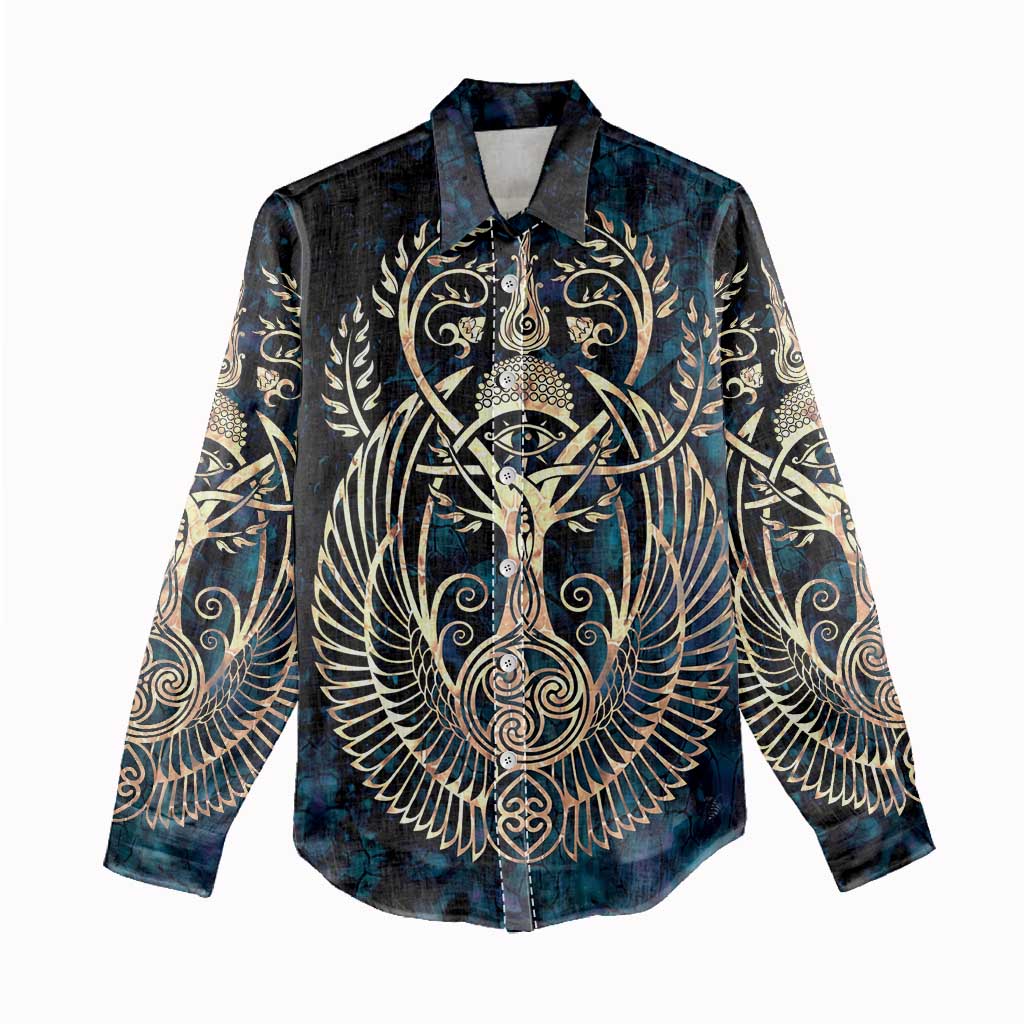 Adinkra Symbols Women Casual Shirt Tree of Life DT02
