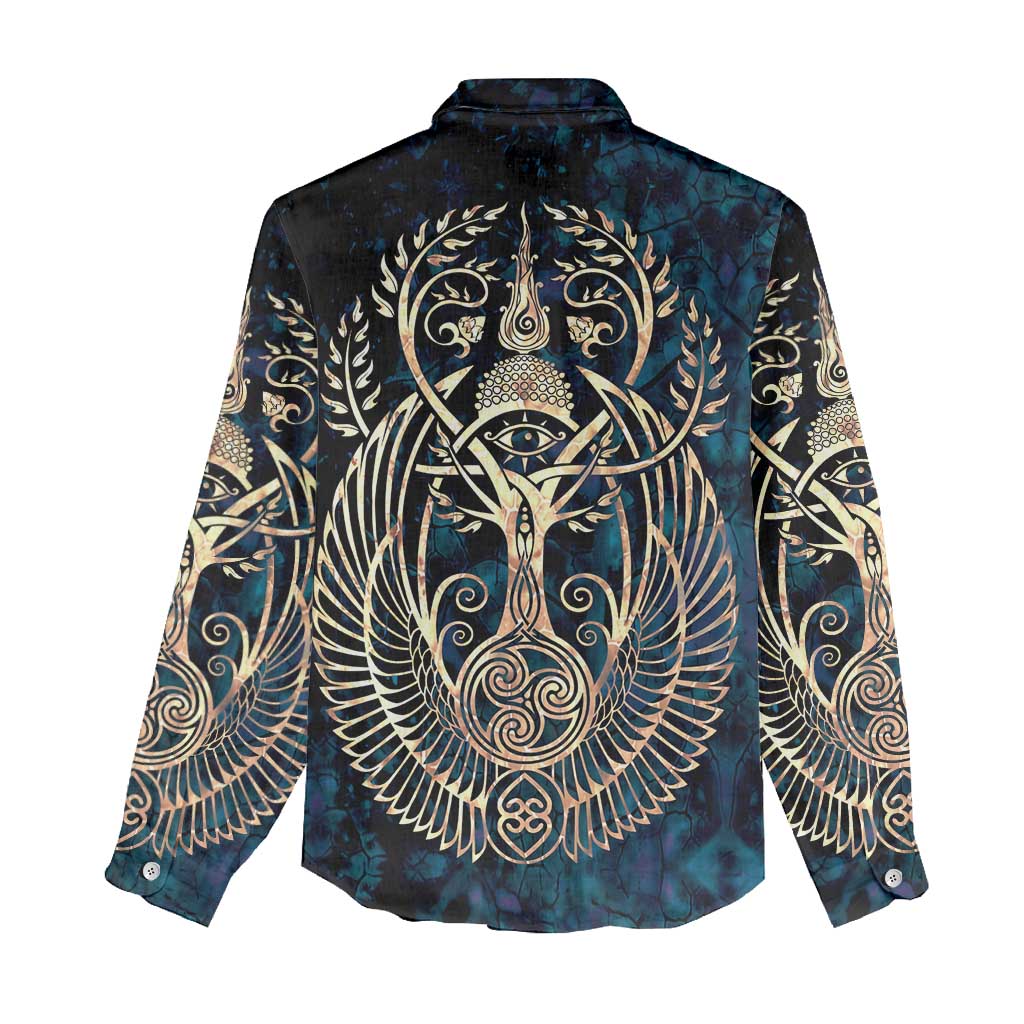 Adinkra Symbols Women Casual Shirt Tree of Life DT02