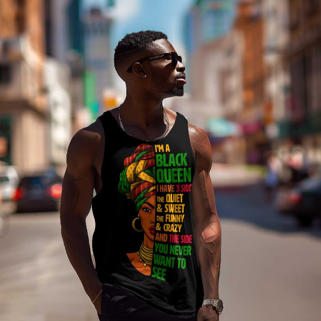 Three Sides Of Me Men Tank Top African Women Black Queen DT02