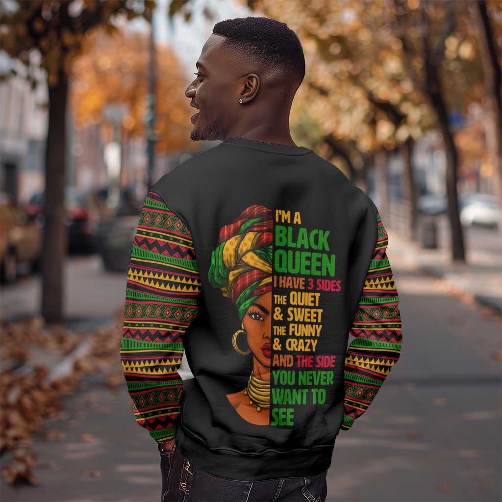 Three Sides Of Me Sweatshirt African Women Black Queen DT02