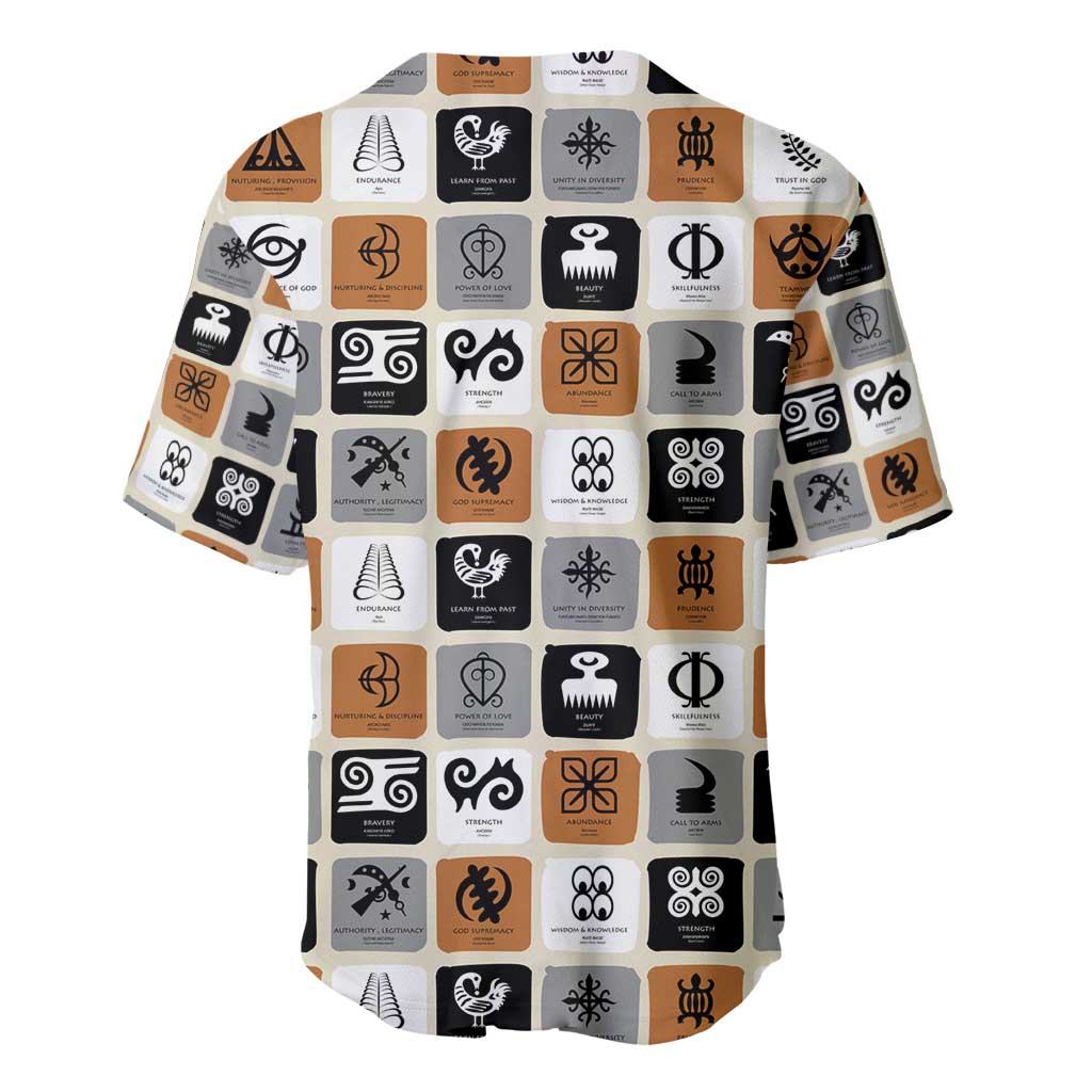 Adinkra Symbols Fashion Baseball Jersey DT02