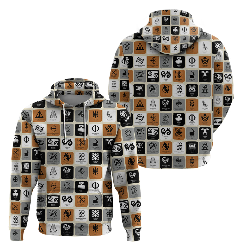 Adinkra Symbols Fashion Hoodie DT02