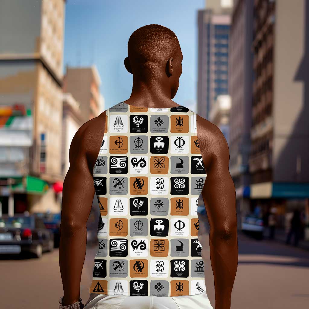 Adinkra Symbols Fashion Men Tank Top DT02