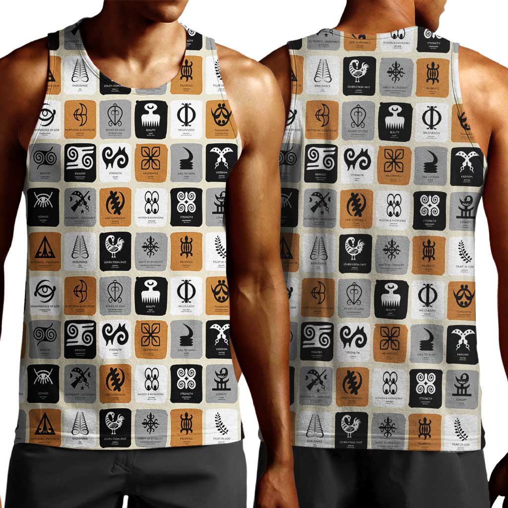 Adinkra Symbols Fashion Men Tank Top DT02