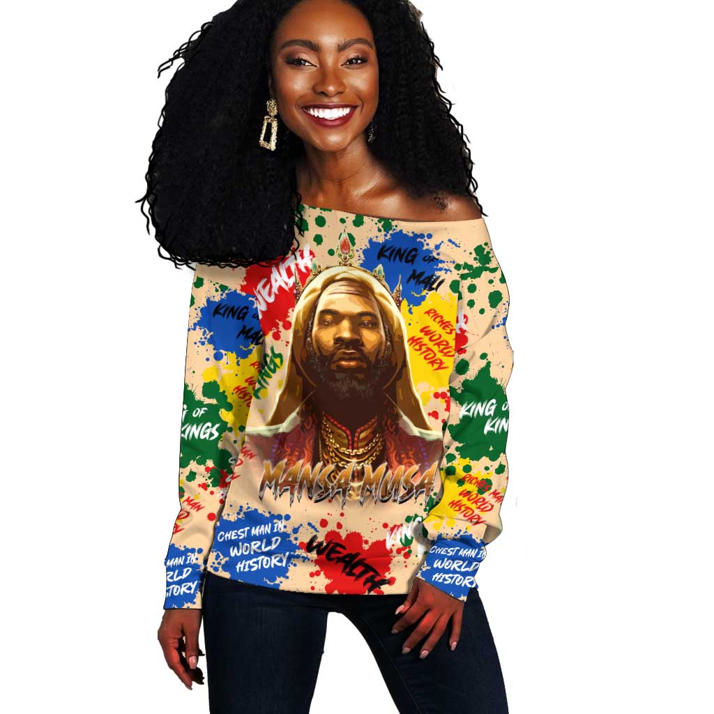 King Of Kings Mansa Musa Off Shoulder Sweater DT02