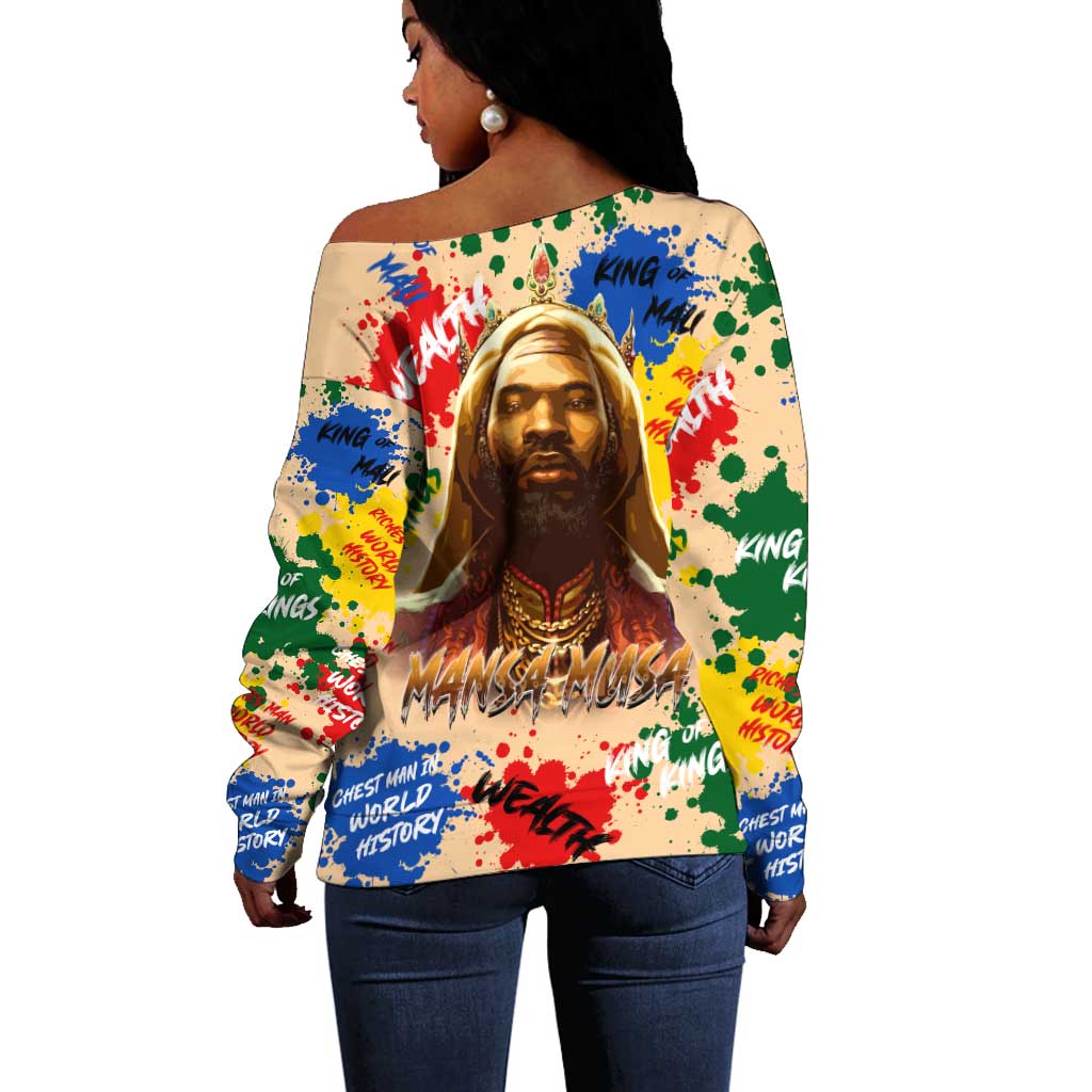 King Of Kings Mansa Musa Off Shoulder Sweater DT02