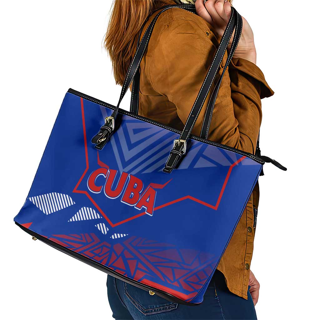 Forever Cuba Leather Tote Bag Patria o Muerte, Venceremos DT02