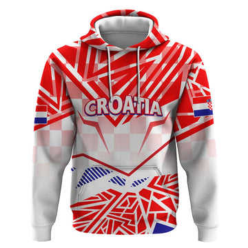 Forever Croatia Hoodie Hrvatska Trobojnica Checkerboard DT02