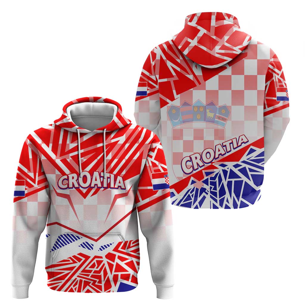 Forever Croatia Hoodie Hrvatska Trobojnica Checkerboard DT02