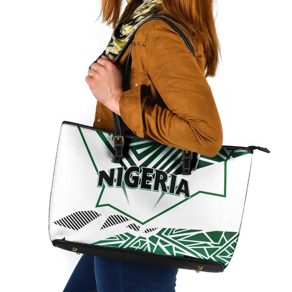 Forever Nigeria Leather Tote Bag Nigerian Flag DT02