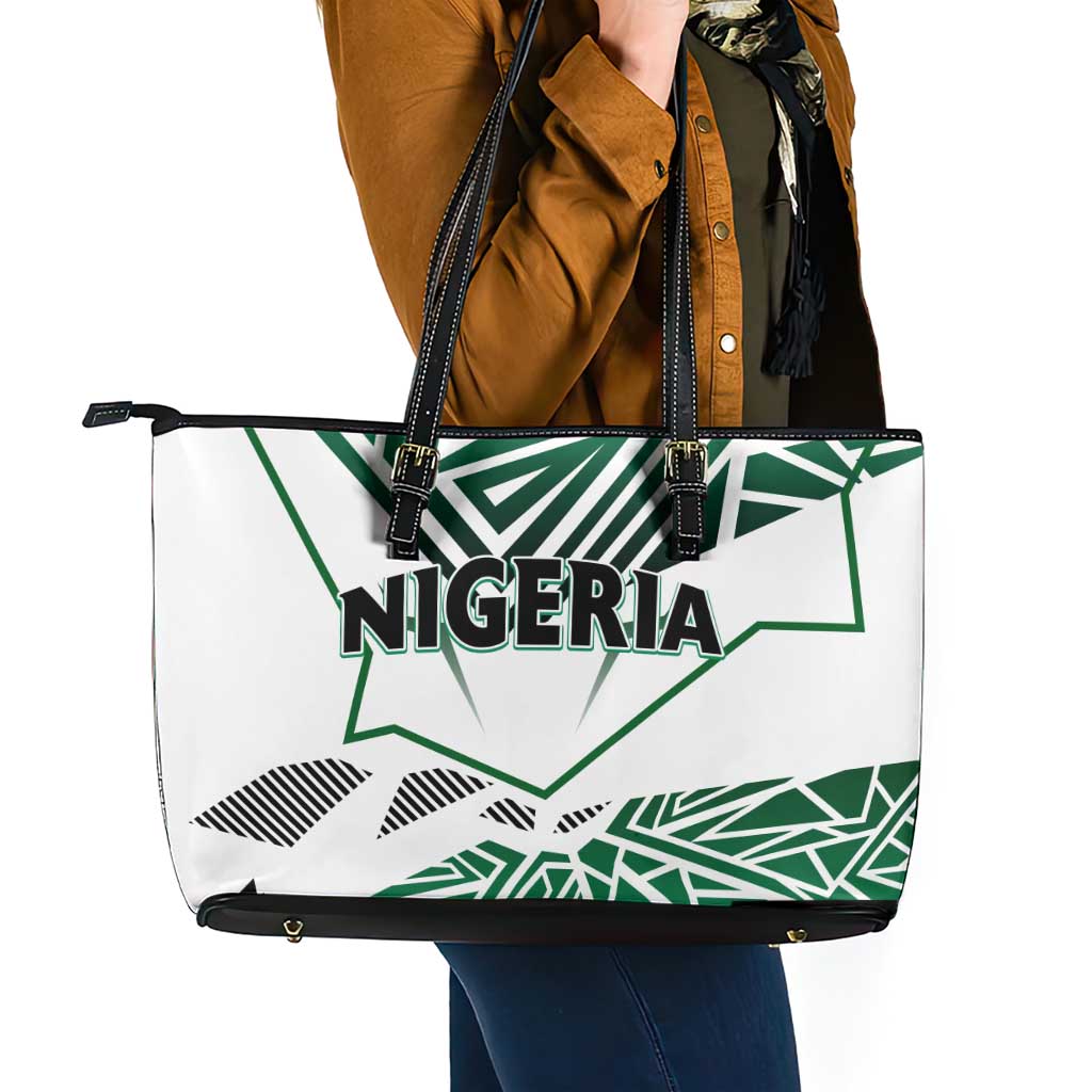 Forever Nigeria Leather Tote Bag Nigerian Flag DT02