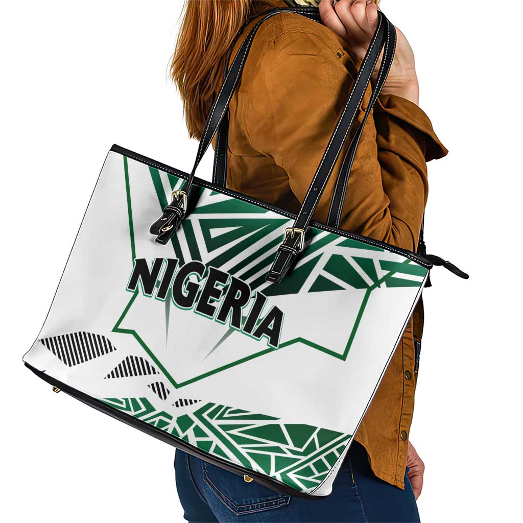 Forever Nigeria Leather Tote Bag Nigerian Flag DT02