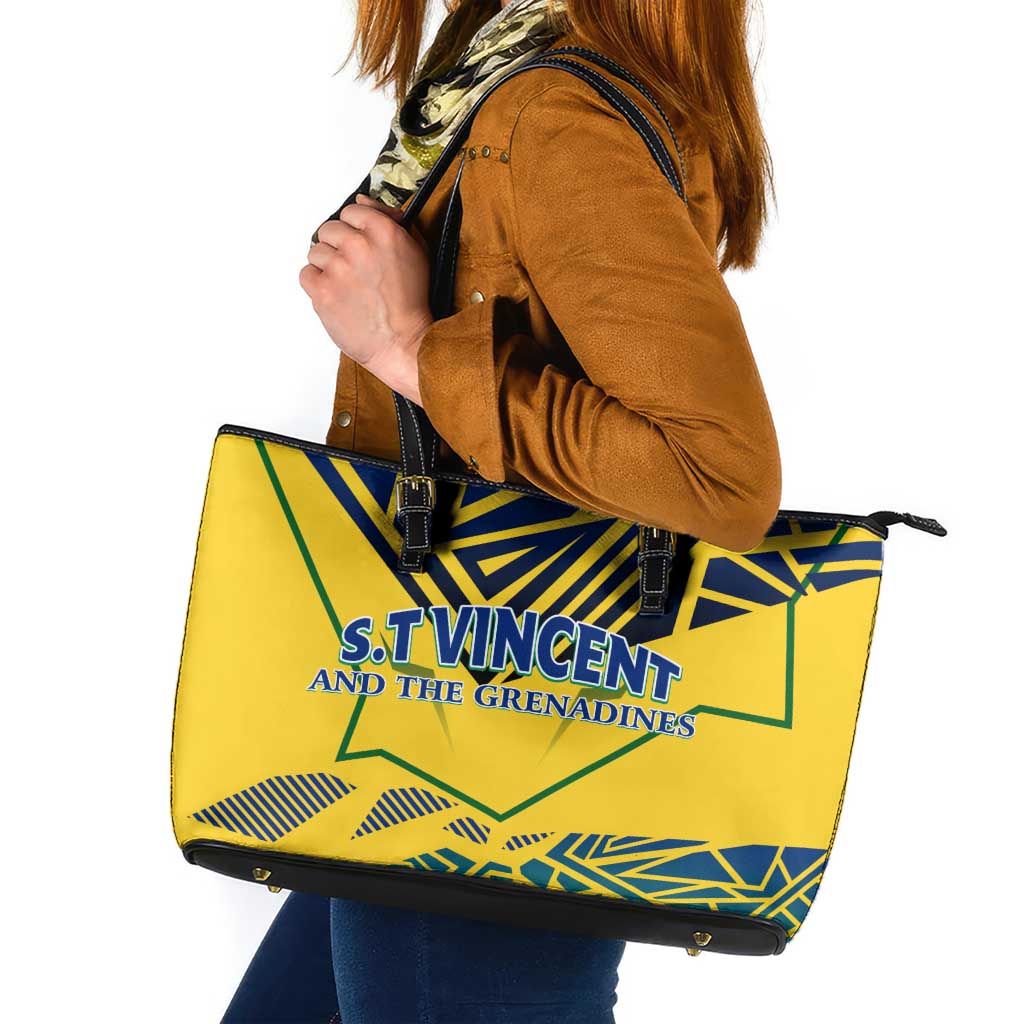 Forever Saint Vincent and the Grenadines Leather Tote Bag Peace and Justice DT02