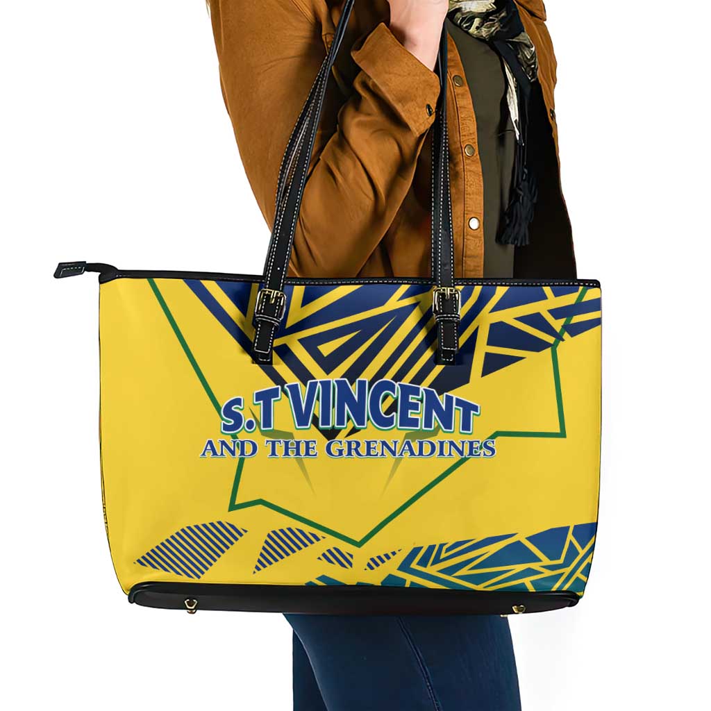 Forever Saint Vincent and the Grenadines Leather Tote Bag Peace and Justice DT02