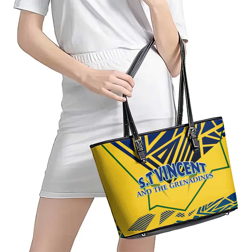 Forever Saint Vincent and the Grenadines Leather Tote Bag Peace and Justice DT02