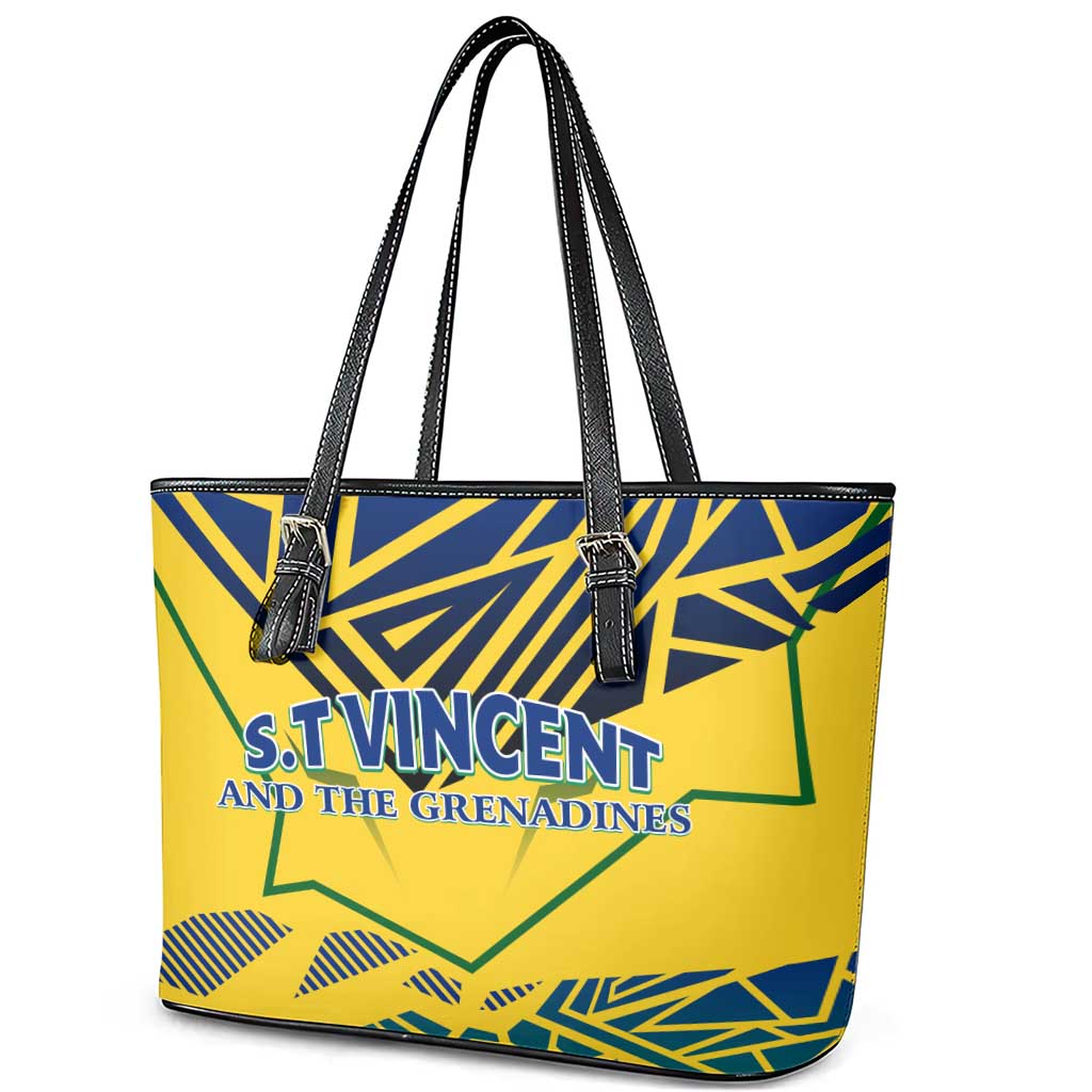 Forever Saint Vincent and the Grenadines Leather Tote Bag Peace and Justice DT02
