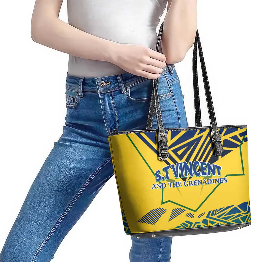 Forever Saint Vincent and the Grenadines Leather Tote Bag Peace and Justice DT02