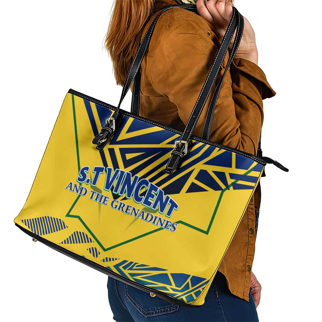 Forever Saint Vincent and the Grenadines Leather Tote Bag Peace and Justice DT02