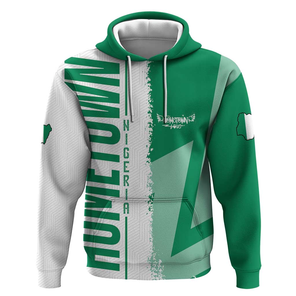 Hometown Nigeria Hoodie Flag and Map DT02
