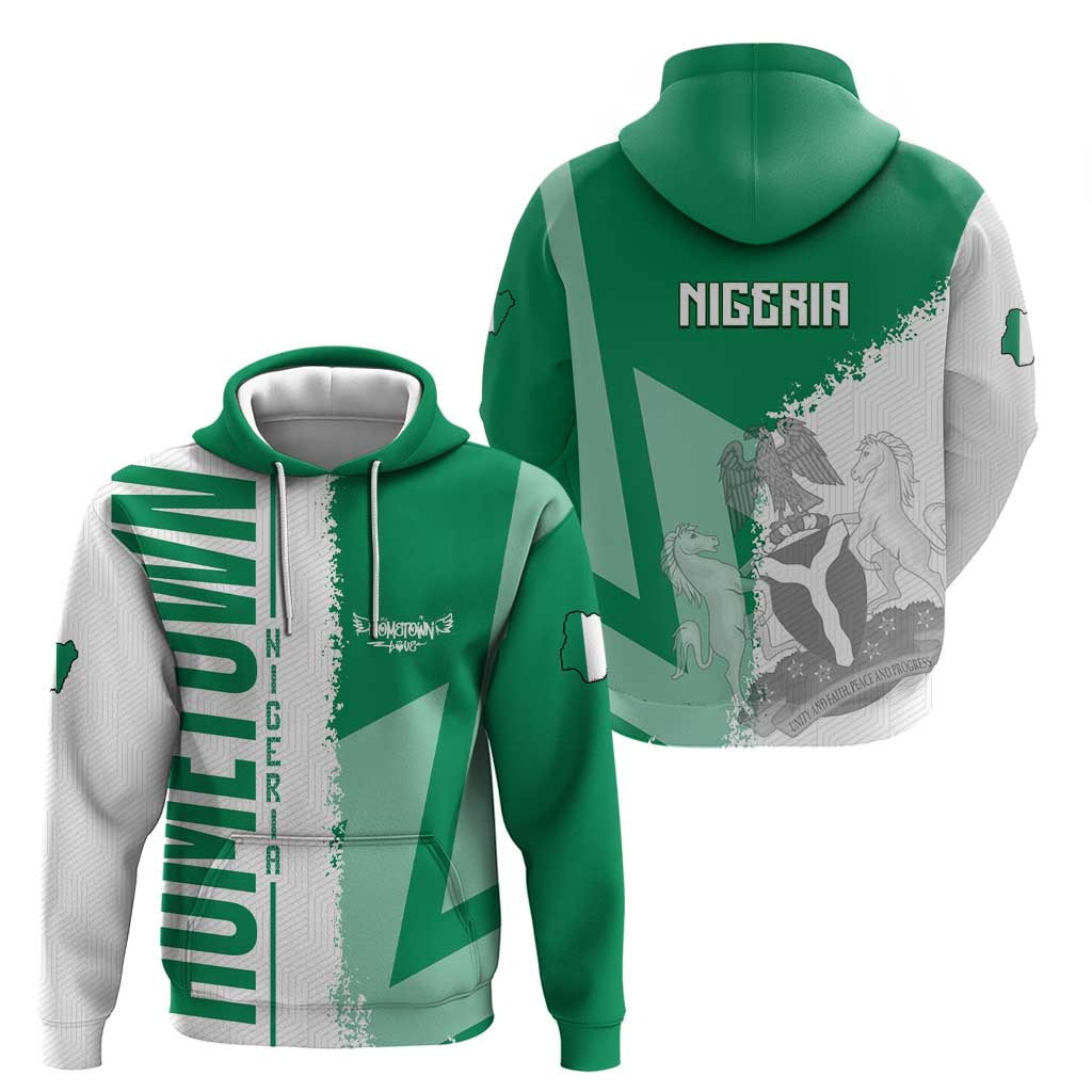 Hometown Nigeria Hoodie Flag and Map DT02