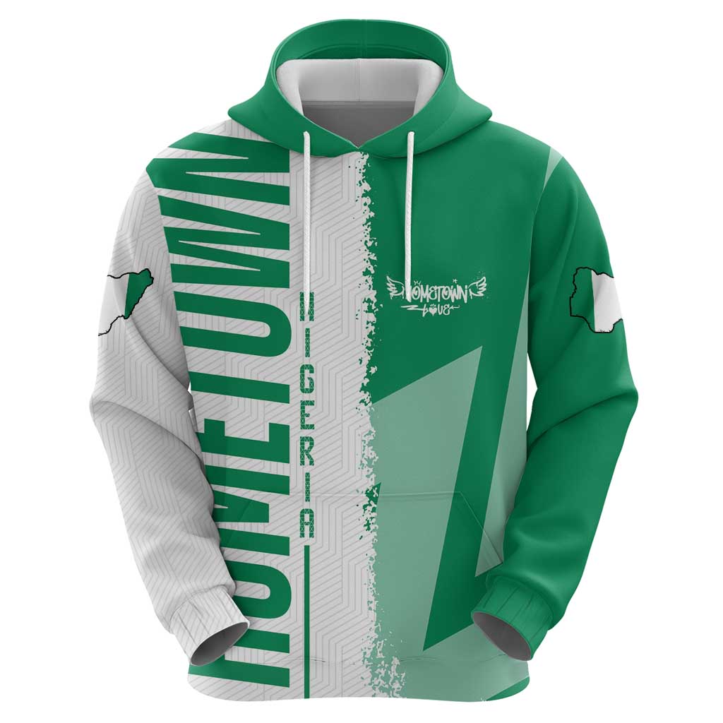 Hometown Nigeria Hoodie Flag and Map DT02