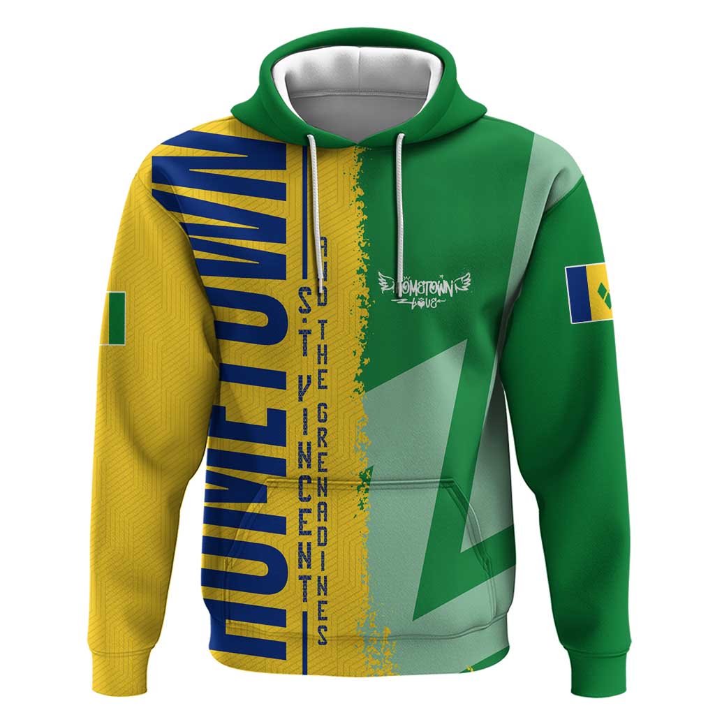 Hometown Saint Vincent and the Grenadines Hoodie Flag and Map DT02