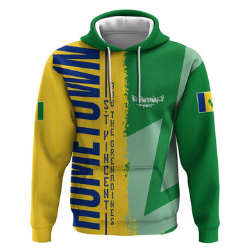Hometown Saint Vincent and the Grenadines Hoodie Flag and Map DT02