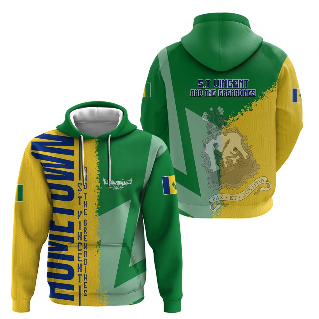 Hometown Saint Vincent and the Grenadines Hoodie Flag and Map DT02