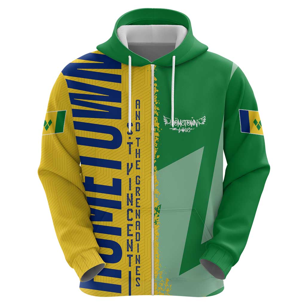 Hometown Saint Vincent and the Grenadines Hoodie Flag and Map DT02