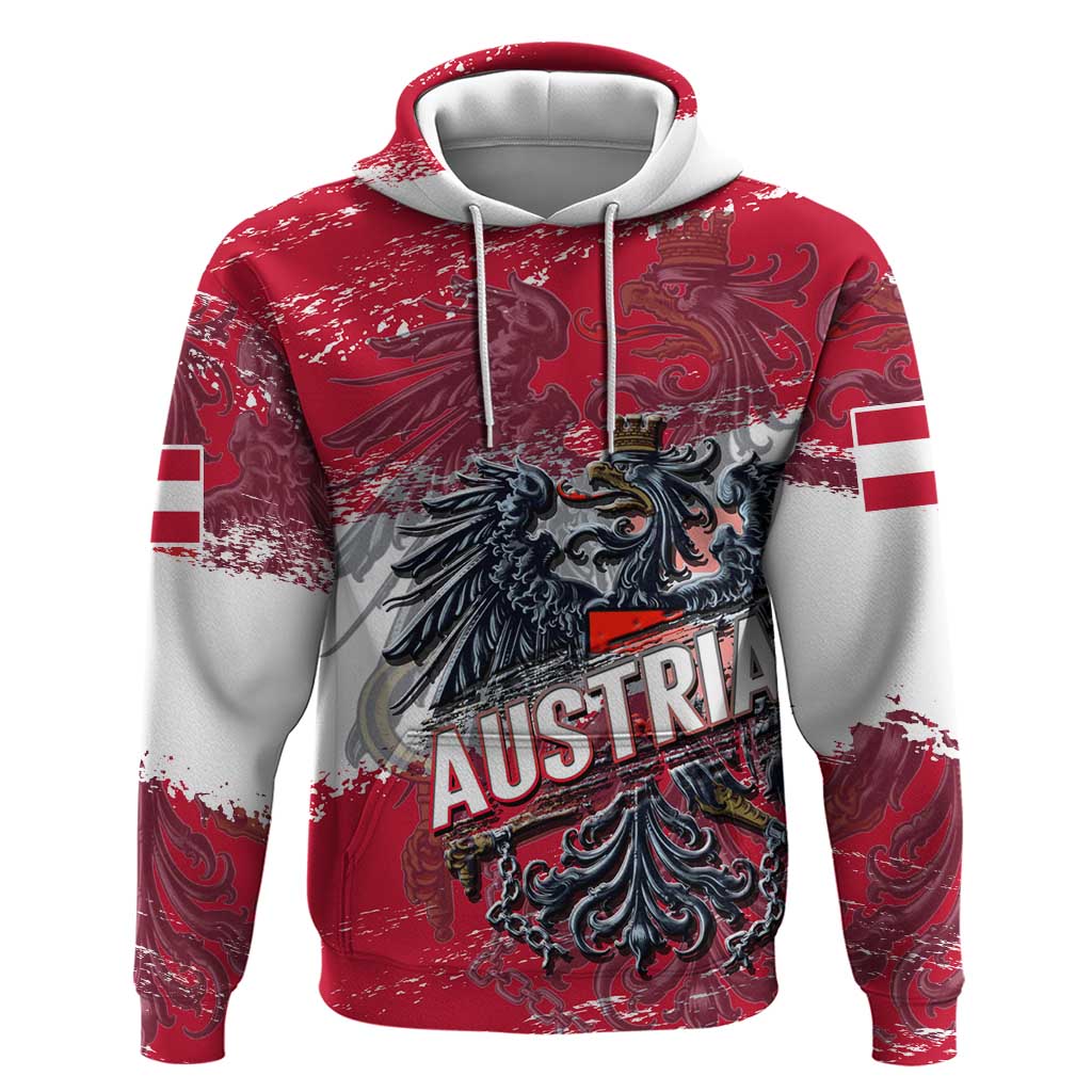 Personalized Coat Of Arms Austria Hoodie Grunge Style DT02