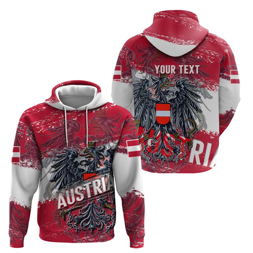 Personalized Coat Of Arms Austria Hoodie Grunge Style DT02