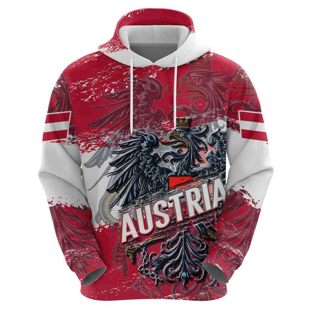 Personalized Coat Of Arms Austria Hoodie Grunge Style DT02