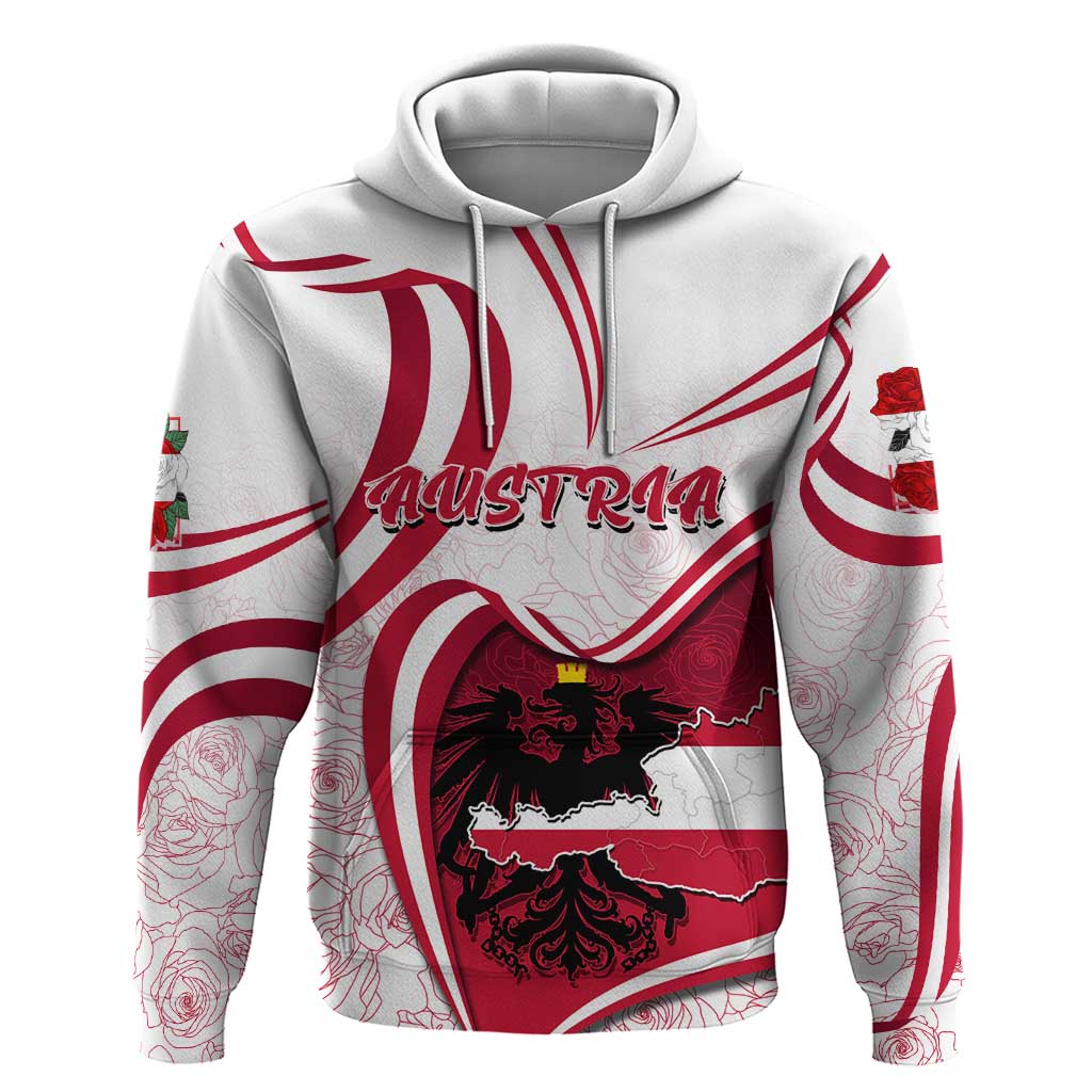 Personalized Austria In My Heart Hoodie Osterreich Map Flag DT02