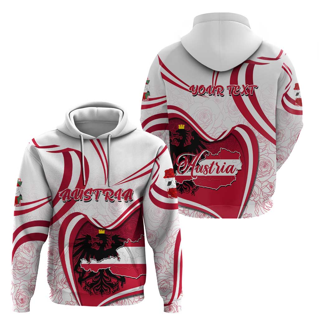Personalized Austria In My Heart Hoodie Osterreich Map Flag DT02
