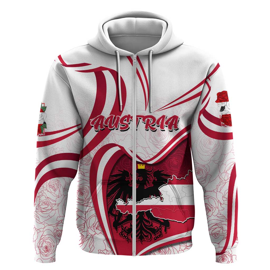 Personalized Austria In My Heart Hoodie Osterreich Map Flag DT02