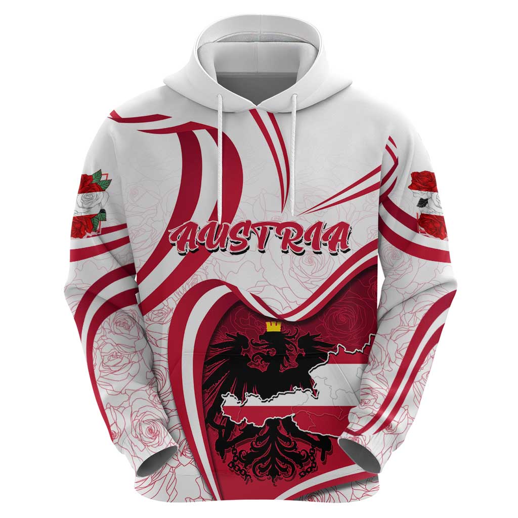 Personalized Austria In My Heart Hoodie Osterreich Map Flag DT02